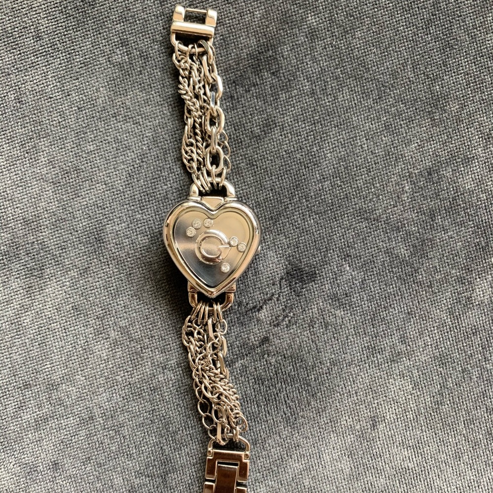 GUESS heart metal Watch